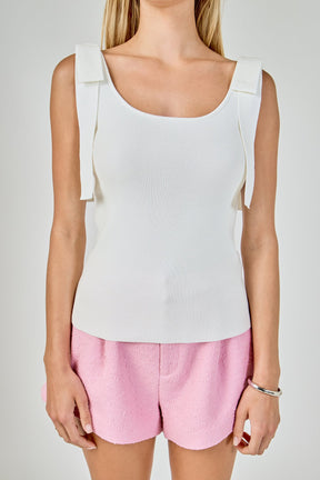 ENDLESS ROSE - Bow Strap Tank Top - TOPS available at Objectrare