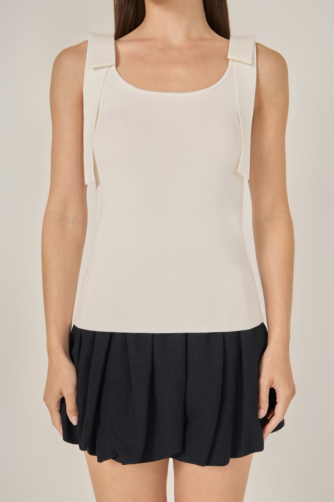 ENDLESS ROSE - Bow Strap Tank Top - TOPS available at Objectrare