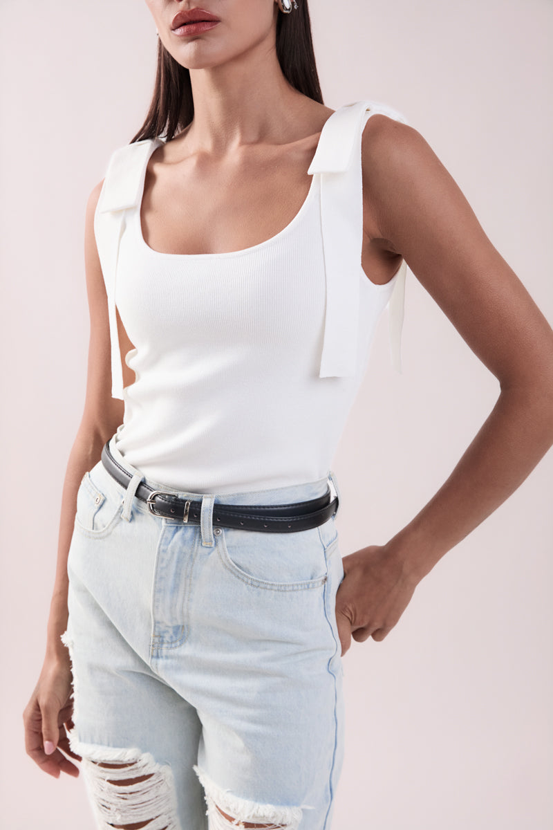 ENDLESS ROSE - Bow Strap Tank Top - TOPS available at Objectrare