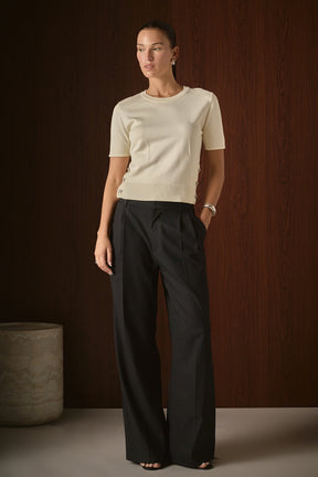 ENDLESS ROSE - Side Bow Buttoned Knit Top - SWEATERS & KNITS available at Objectrare