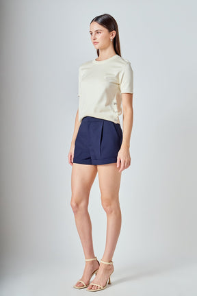 ENDLESS ROSE - Side Bow Buttoned Knit Top - SWEATERS & KNITS available at Objectrare