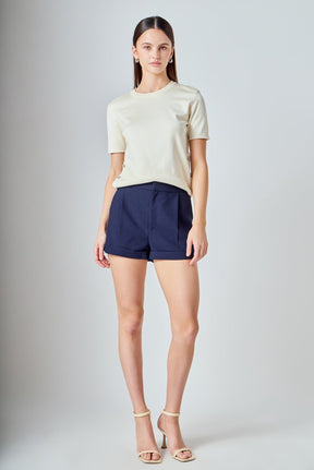 ENDLESS ROSE - Side Bow Buttoned Knit Top - SWEATERS & KNITS available at Objectrare