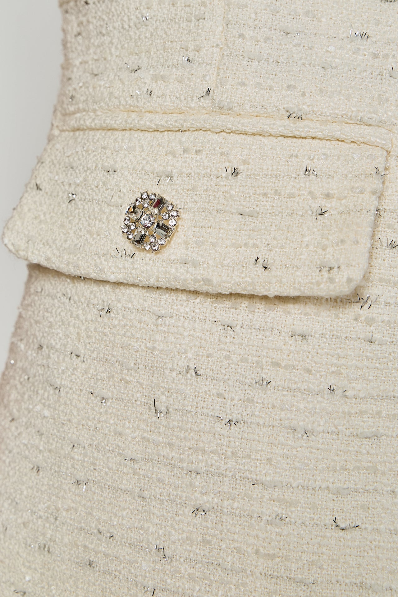 ENDLESS ROSE - Jewel Buttoned Tweed Vest - TOPS available at Objectrare