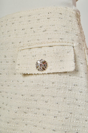 ENDLESS ROSE - Mid-Waisted Tweed Mini Skirt - SKIRTS available at Objectrare