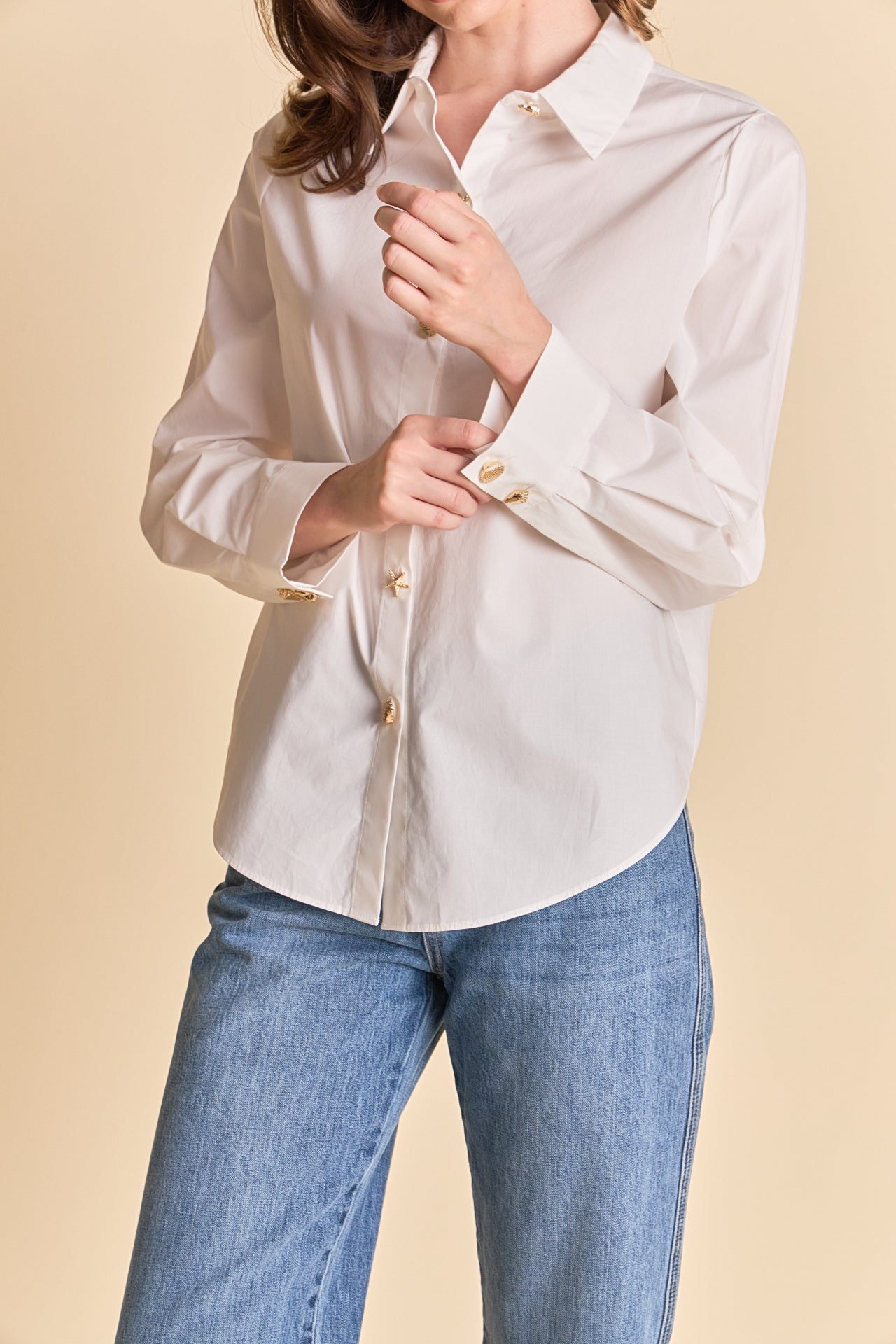 ENDLESS ROSE - Shell Buttoned Down Shirt - SHIRTS & BLOUSES available at Objectrare