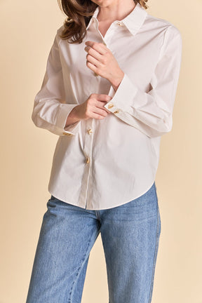 ENDLESS ROSE - Shell Buttoned Down Shirt - SHIRTS & BLOUSES available at Objectrare