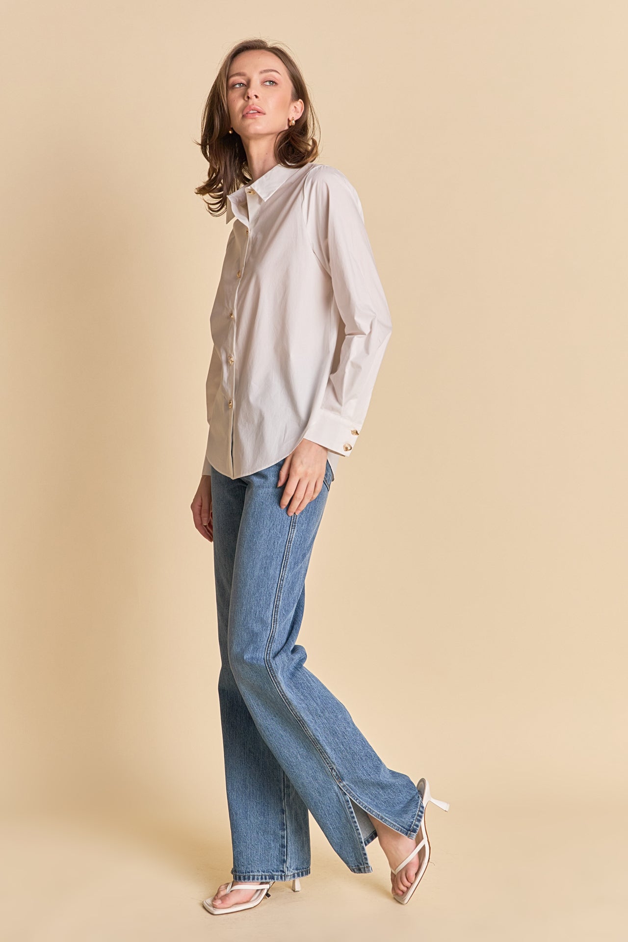 ENDLESS ROSE - Shell Buttoned Down Shirt - SHIRTS & BLOUSES available at Objectrare