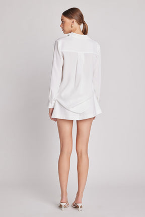 ENDLESS ROSE - Net Pocket Button Up Shirt - SHIRTS & BLOUSES available at Objectrare