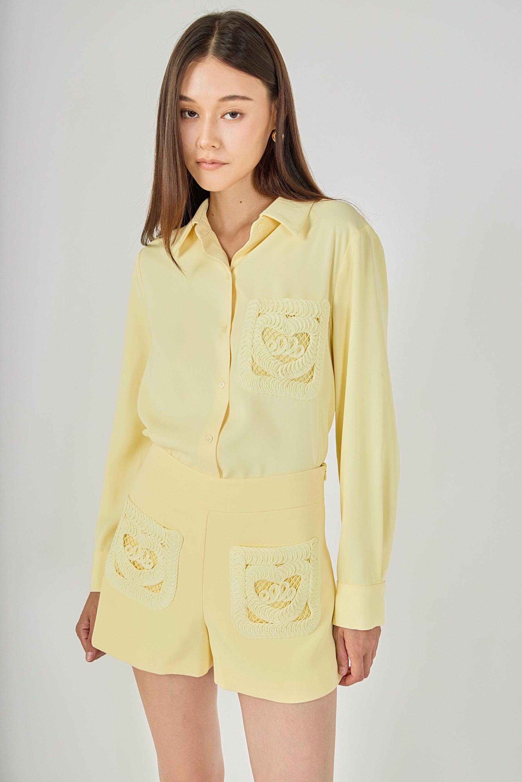ENDLESS ROSE - Net Pocket A-Line Shorts - SHORTS available at Objectrare