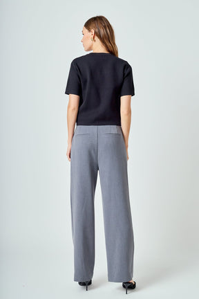 ENDLESS ROSE - Short Sleeve Jewel Button-Up Cardigan - SWEATERS & KNITS available at Objectrare