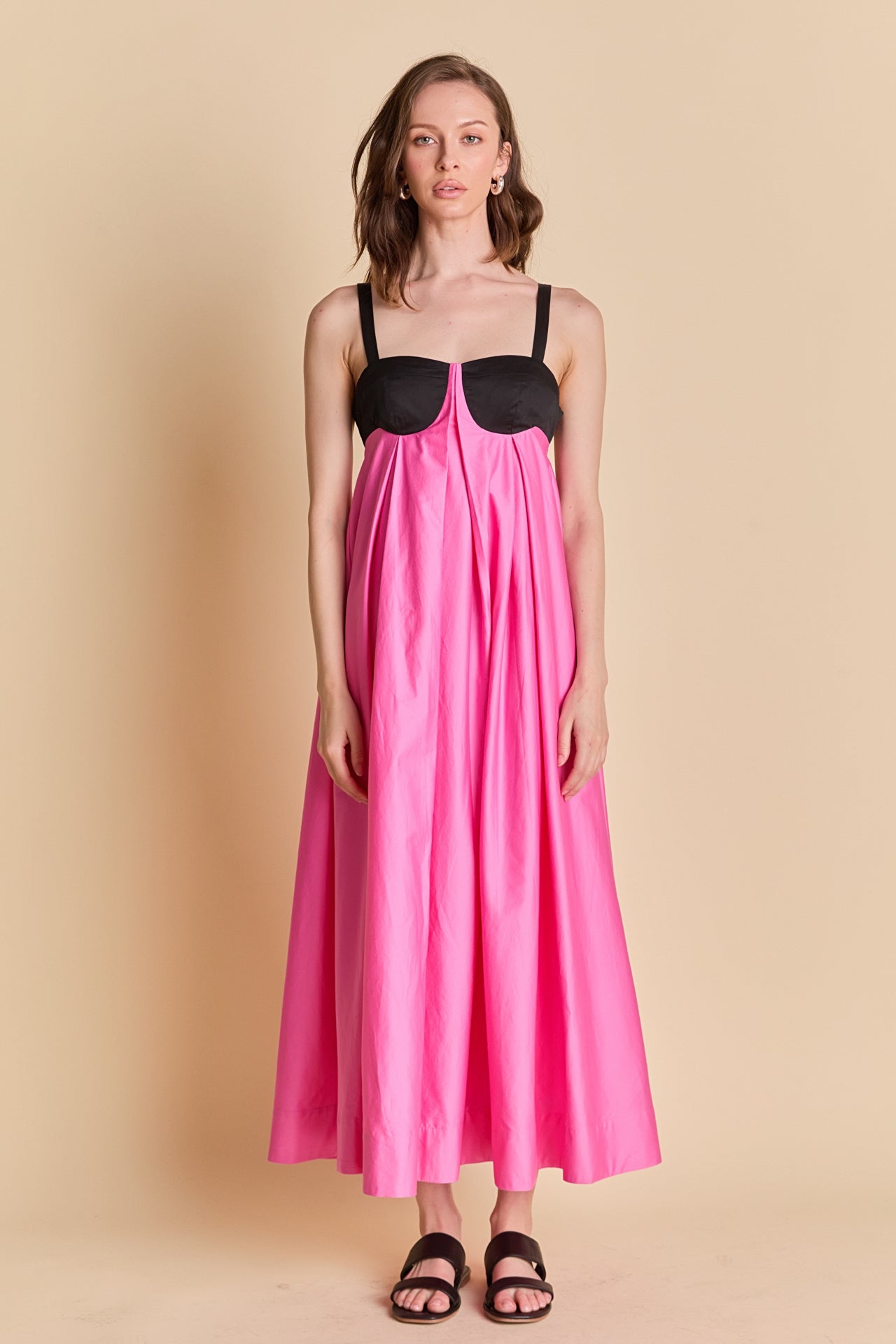 LA'VEN - Contrast Open Back Maxi Dress - DRESSES available at Objectrare