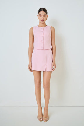 MARSY - Pinstripe Mini Skort - SKORTS available at Objectrare