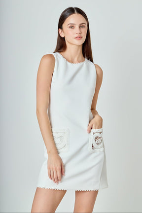 ENDLESS ROSE - Net Pocket Sleeveless Mini Dress - DRESSES available at Objectrare