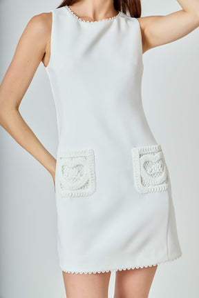 ENDLESS ROSE - Net Pocket Sleeveless Mini Dress - DRESSES available at Objectrare
