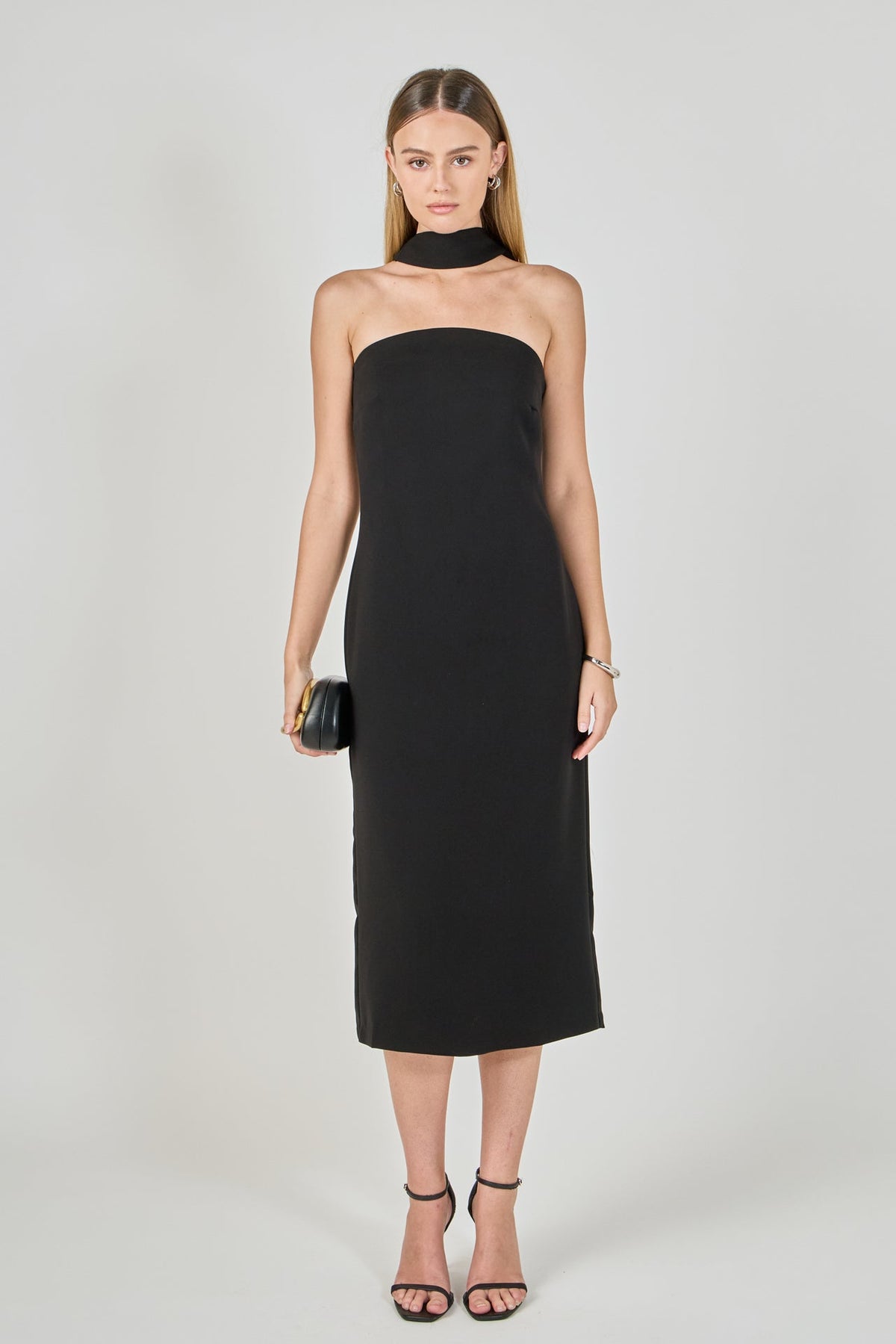 ENDLESS ROSE - Choker Tie Midi Dress - DRESSES available at Objectrare