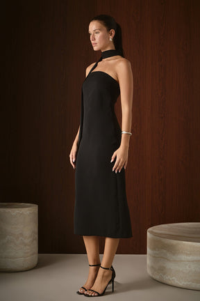 ENDLESS ROSE - Choker Tie Midi Dress - DRESSES available at Objectrare