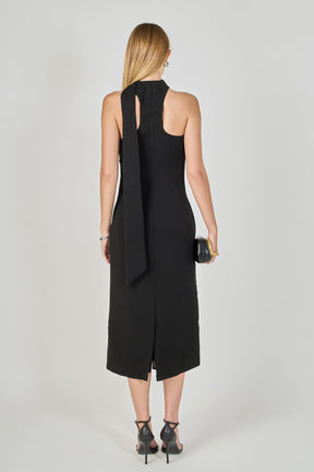 ENDLESS ROSE - Choker Tie Midi Dress - DRESSES available at Objectrare