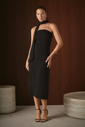 ENDLESS ROSE - Choker Tie Midi Dress - DRESSES available at Objectrare