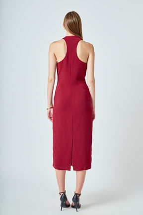 ENDLESS ROSE - Choker Tie Midi Dress - DRESSES available at Objectrare