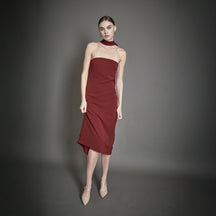 Choker Tie Midi Dress