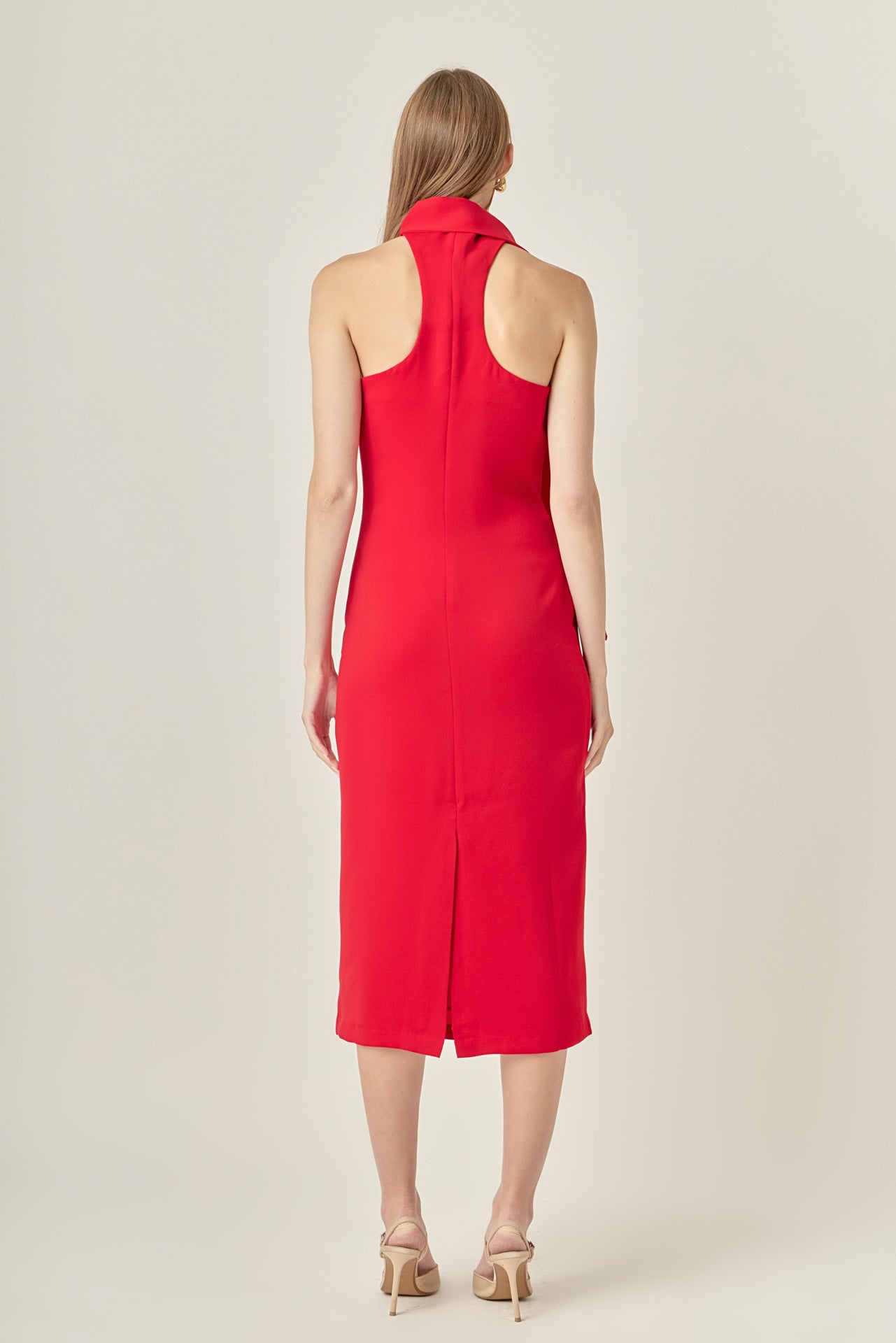 ENDLESS ROSE - Choker Tie Midi Dress - DRESSES available at Objectrare