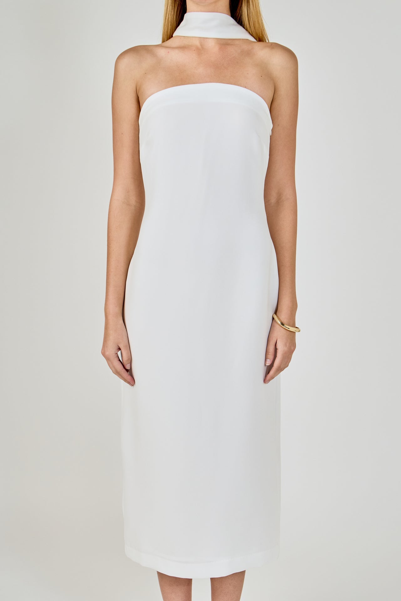 ENDLESS ROSE - Choker Tie Midi Dress - DRESSES available at Objectrare