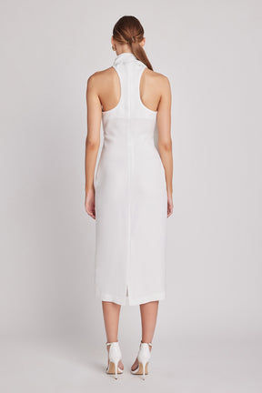 Choker Tie Midi Dress