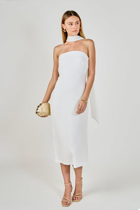 ENDLESS ROSE - Choker Tie Midi Dress - DRESSES available at Objectrare