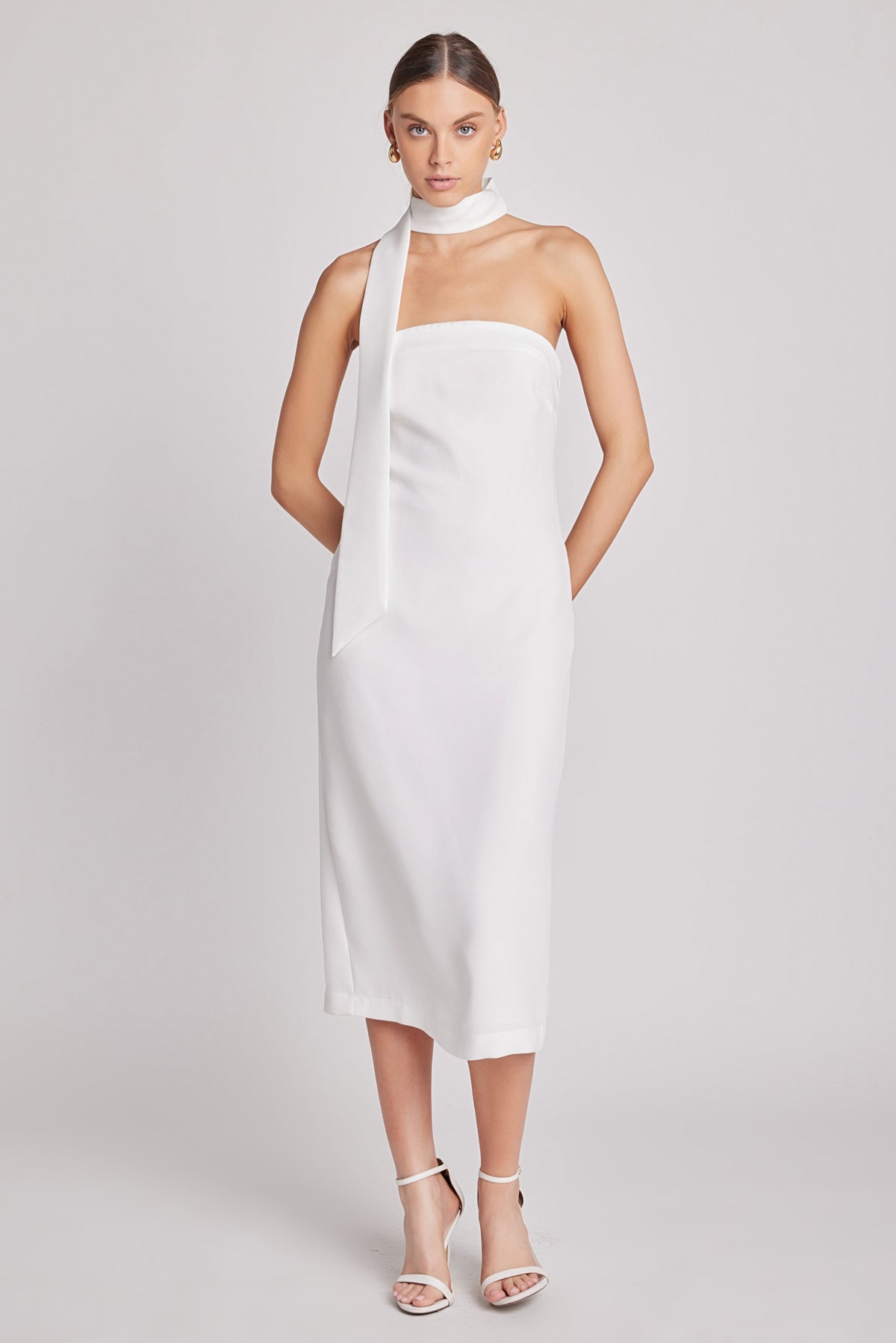 Choker Tie Midi Dress