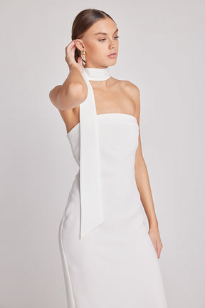 Choker Tie Midi Dress