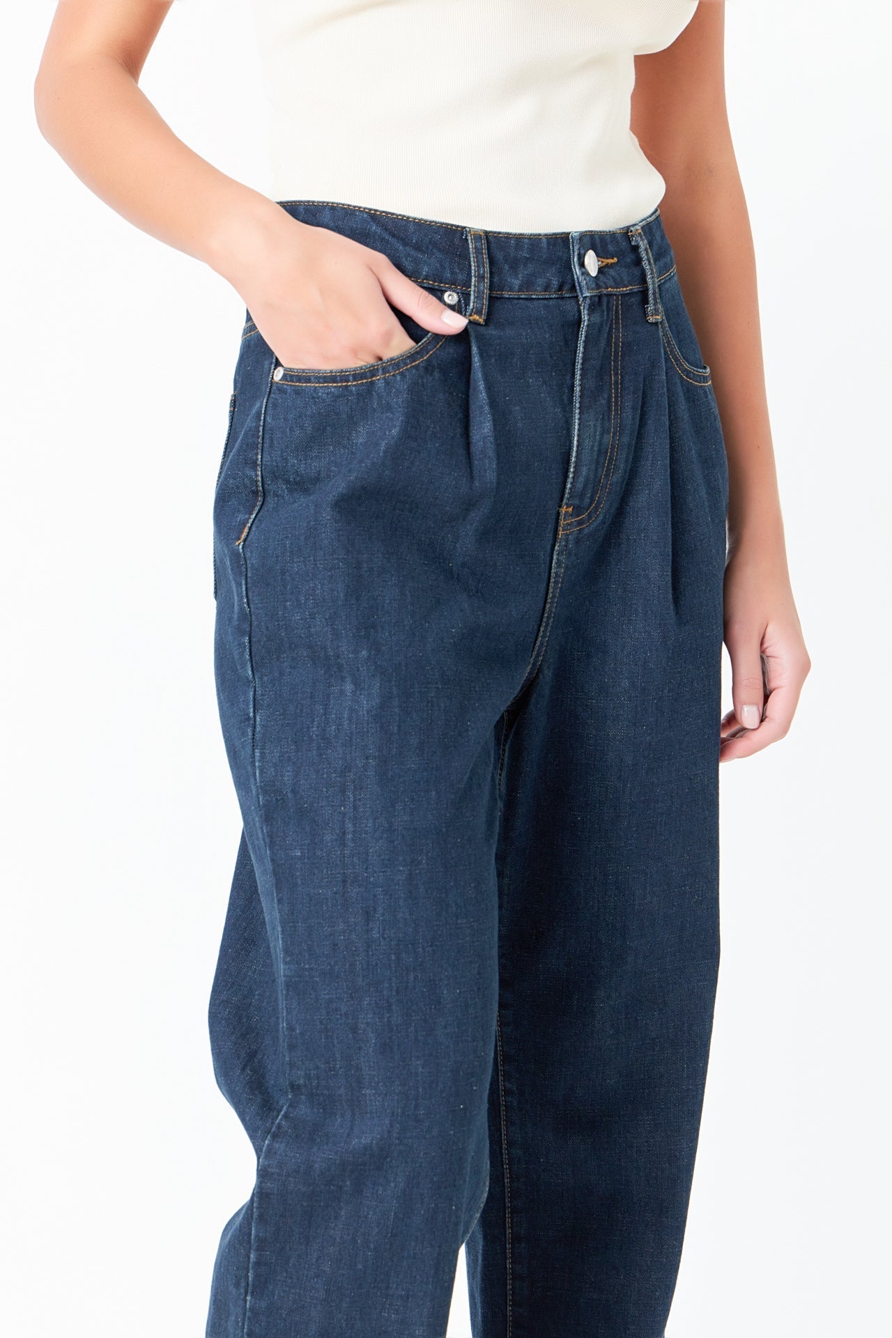 GREY LAB - High Waisted Wide Leg Pants - JEANS available at Objectrare