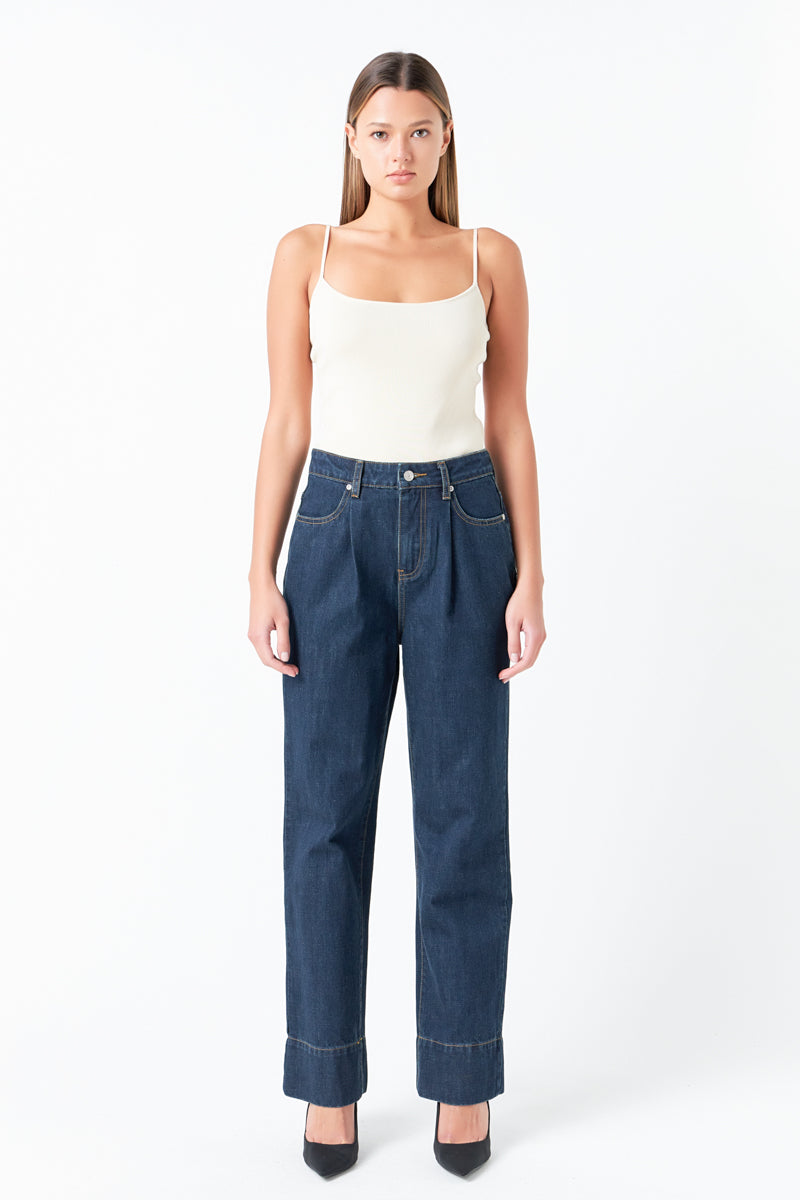 GREY LAB - High Waisted Wide Leg Pants - PANTS available at Objectrare
