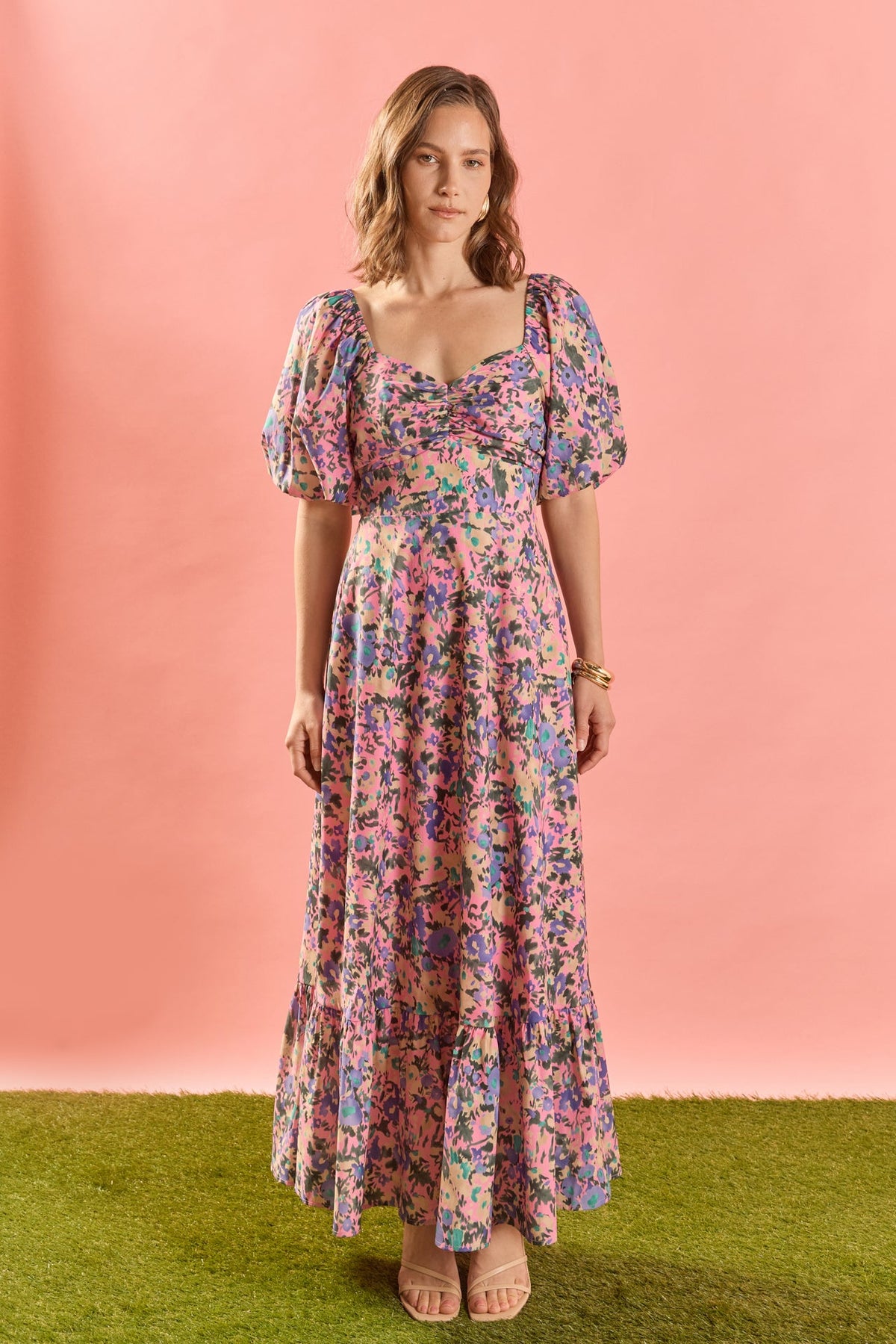 Open Back Tie Maxi Dress