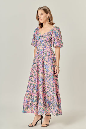 ENGLISH FACTORY - Open Back Tie Maxi Dress - DRESSES available at Objectrare