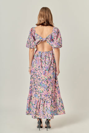 ENGLISH FACTORY - Open Back Tie Maxi Dress - DRESSES available at Objectrare