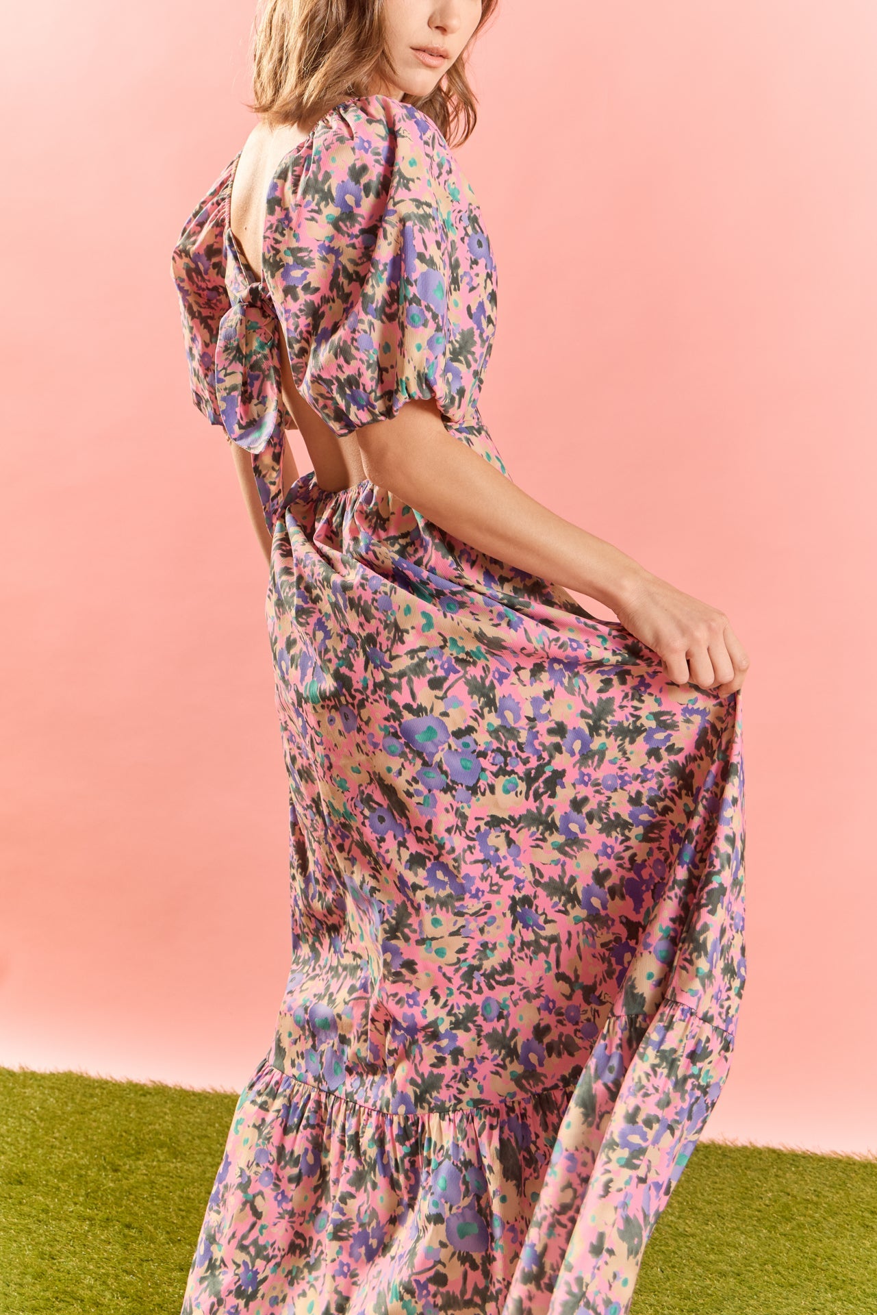 ENGLISH FACTORY - Open Back Tie Maxi Dress - DRESSES available at Objectrare