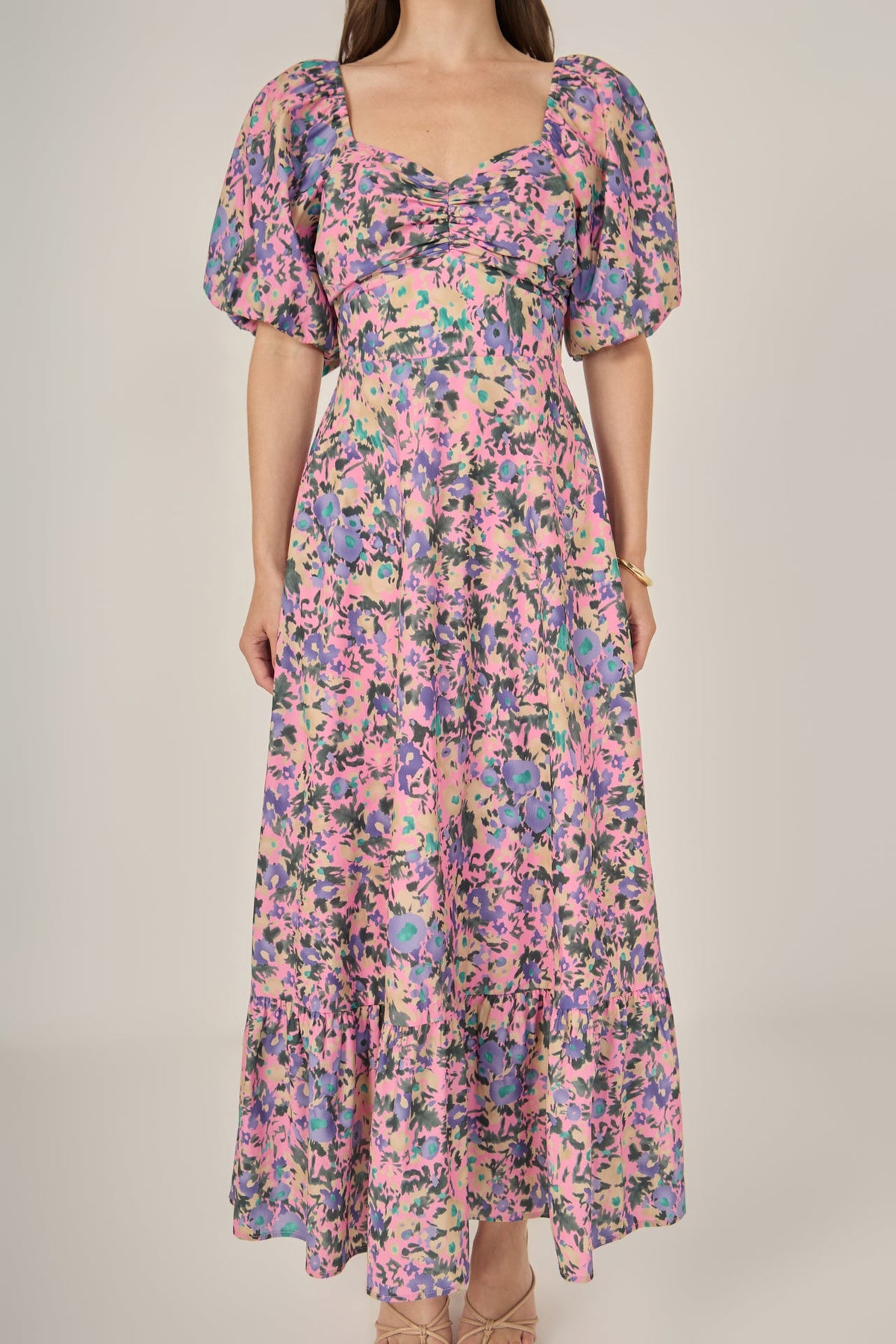 Open Back Tie Maxi Dress