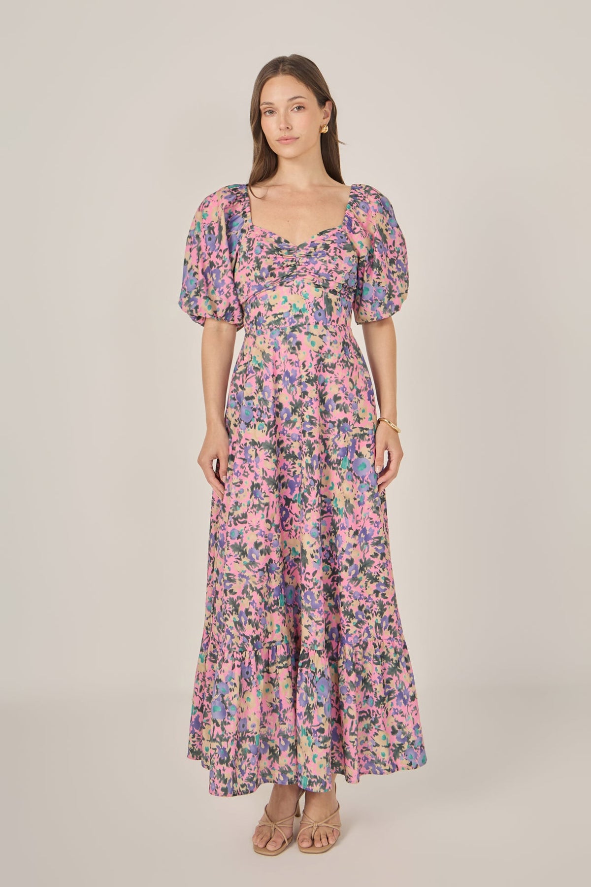 Open Back Tie Maxi Dress
