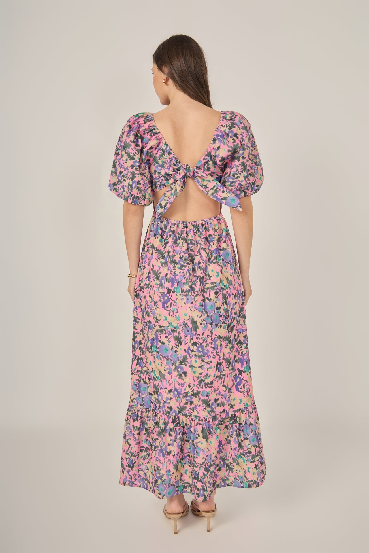 ENGLISH FACTORY - Open Back Tie Maxi Dress - DRESSES available at Objectrare