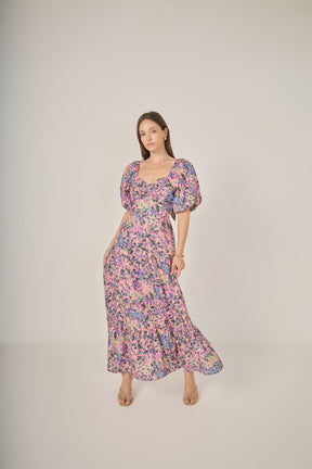 ENGLISH FACTORY - Open Back Tie Maxi Dress - DRESSES available at Objectrare