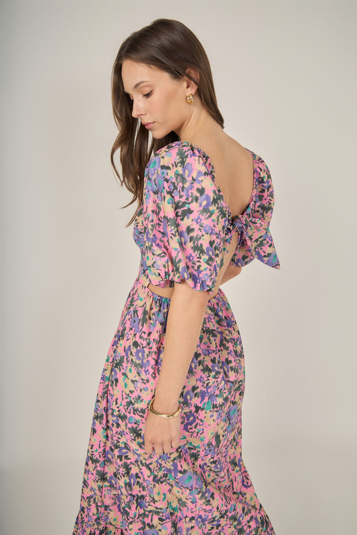 Voluminous Flowy Floral Mini Dress Voluminous Flowy Floral Mini Dress