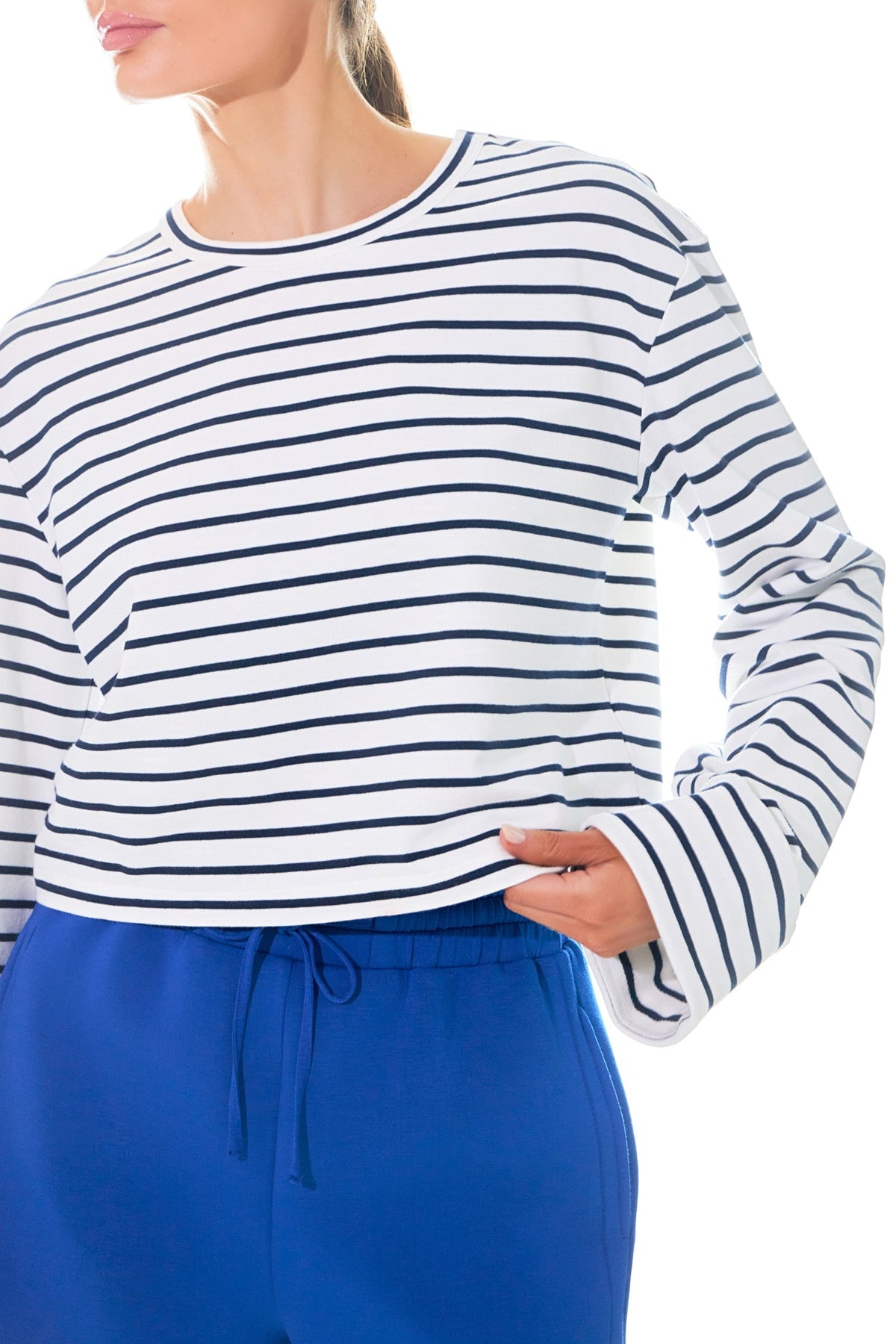 GREY LAB - Grey Lab - Striped Cropped Top - TOPS available at Objectrare