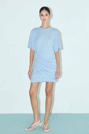 GREY LAB - Asymmetric Ruched Mini Dress - DRESSES available at Objectrare
