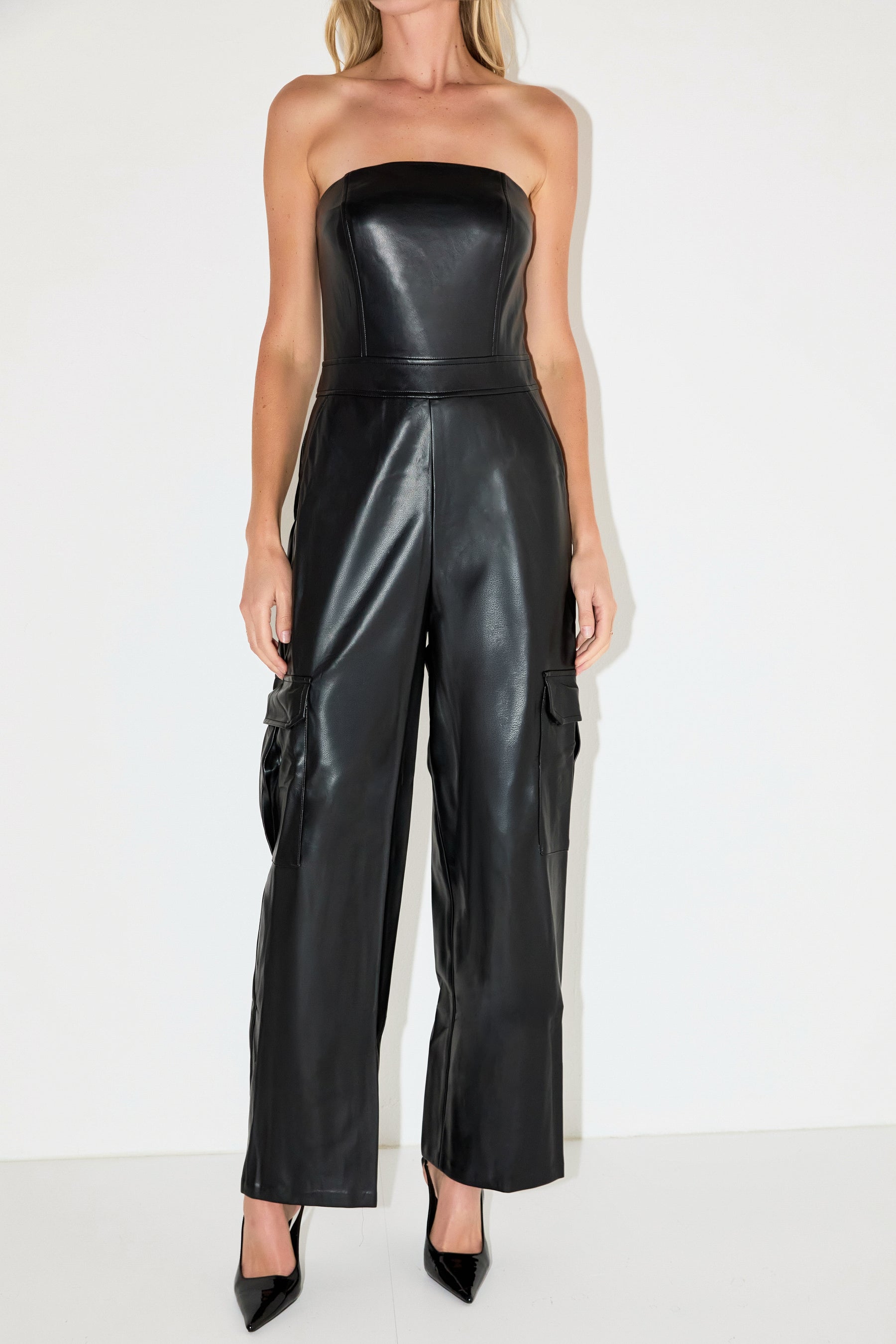 GREY LAB - Tube Top Cargo Jumpsuit - JUMPSUITS available at Objectrare