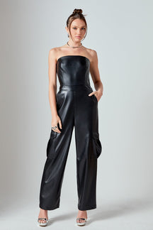 GREY LAB - Tube Top Cargo Jumpsuit - JUMPSUITS available at Objectrare