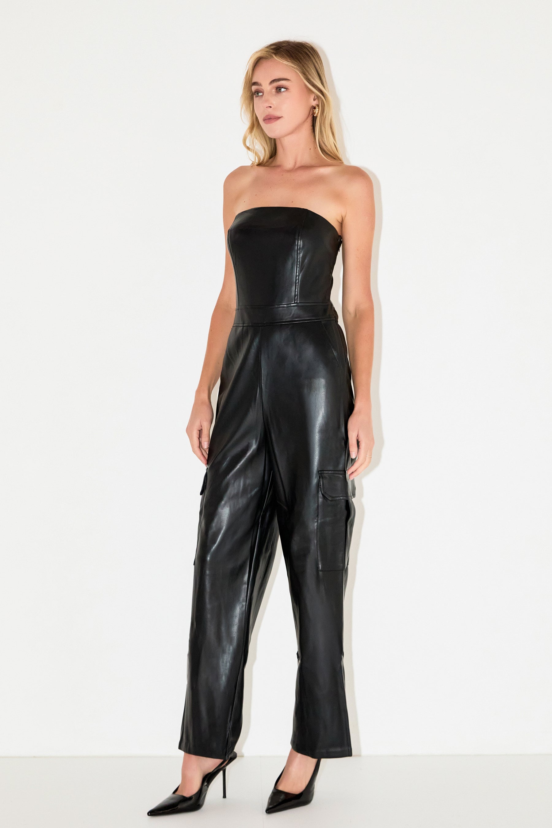 GREY LAB - Tube Top Cargo Jumpsuit - JUMPSUITS available at Objectrare