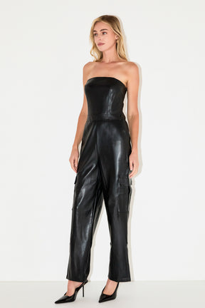 GREY LAB - Tube Top Cargo Jumpsuit - JUMPSUITS available at Objectrare