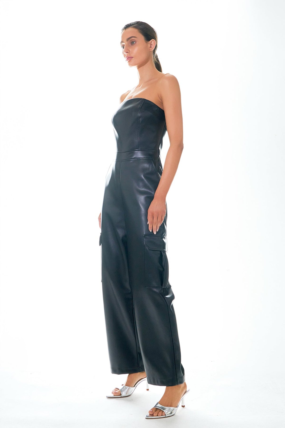 GREY LAB - Grey Lab - Tube Top Cargo Jumpsuit - JUMPSUITS available at Objectrare