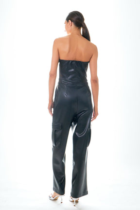 GREY LAB - Grey Lab - Tube Top Cargo Jumpsuit - JUMPSUITS available at Objectrare