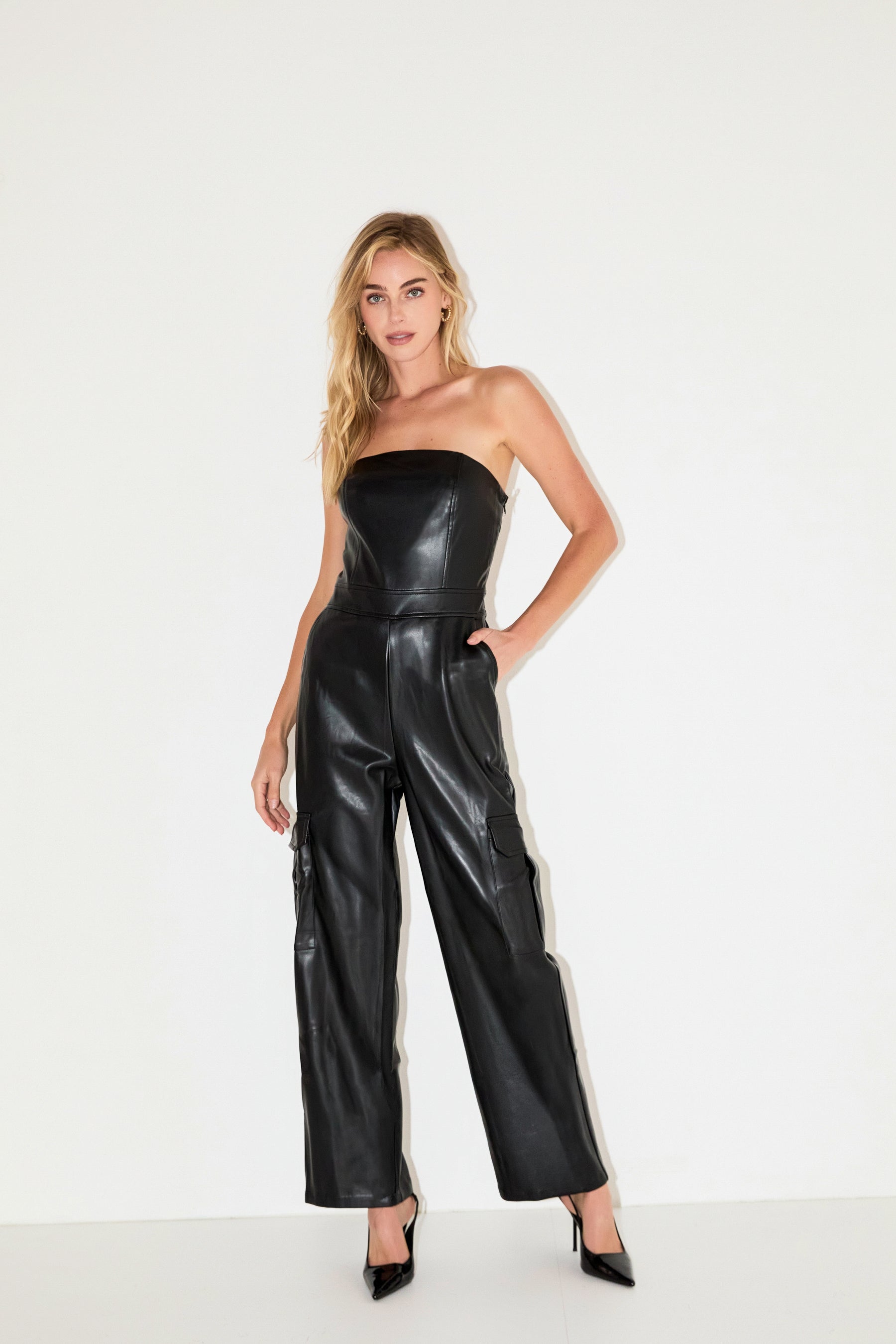 GREY LAB - Tube Top Cargo Jumpsuit - JUMPSUITS available at Objectrare
